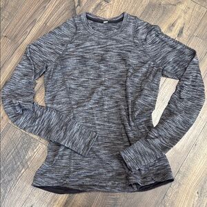 Gray Long Sleeve Athletic Top